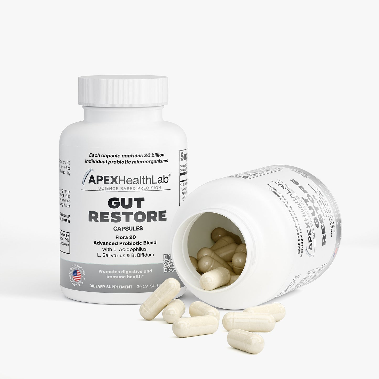 Apex HealthLab Gut Restore with L. Acidophilus,  L. Salivarius & B. Bifidum
